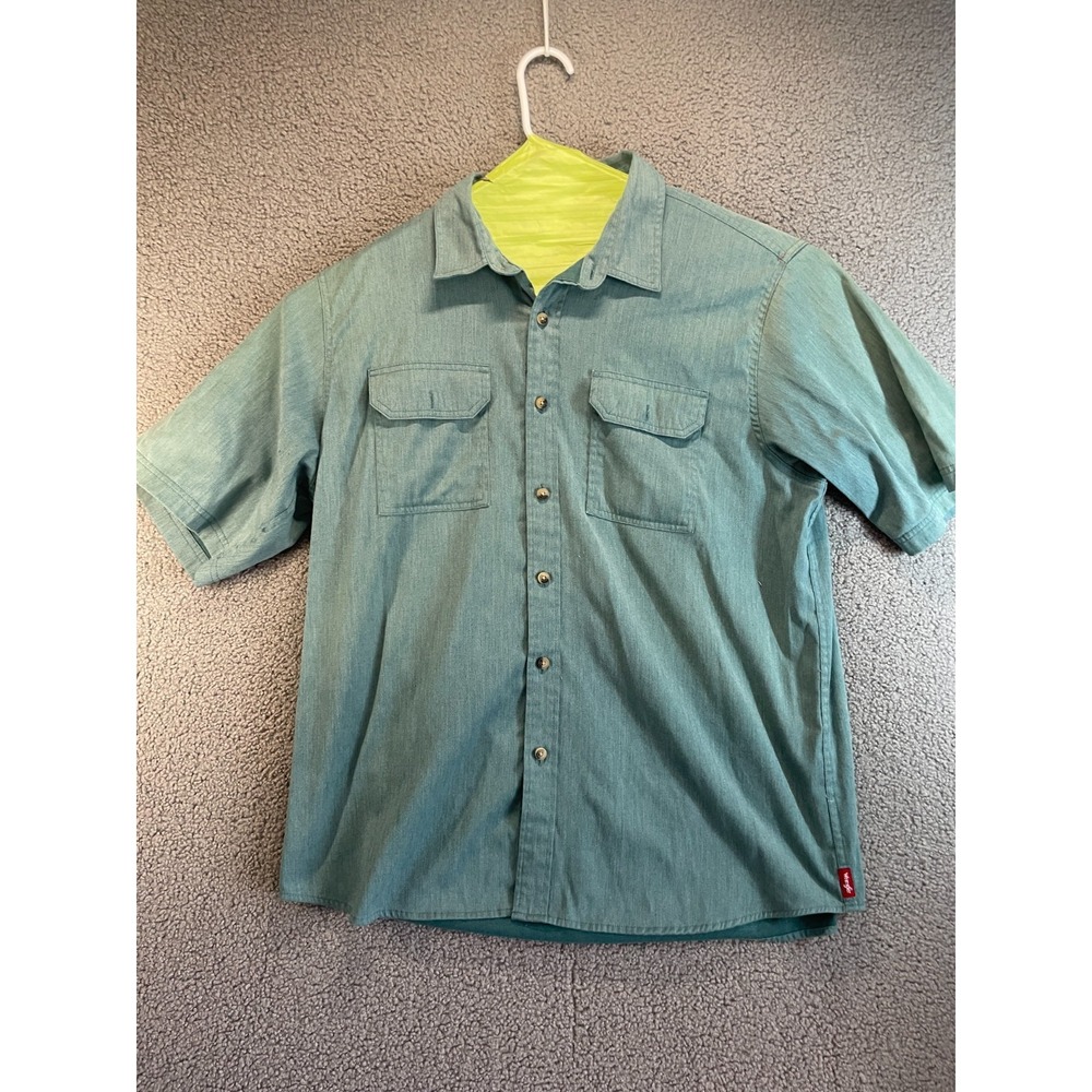 Wrangler Button Down Shirt for Men, Blue, Size XL